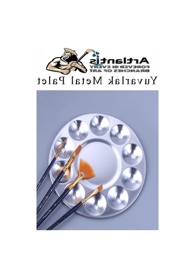 17 Cm Metal Boyama Paleti, 10 Hazneli, Fırça Hediyeli