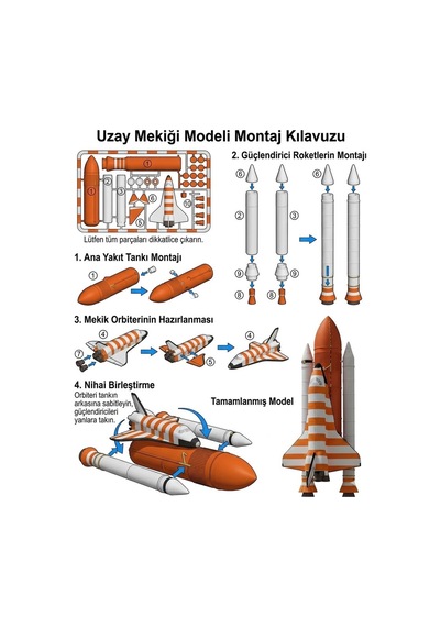 Uzay Mekiği Kit Card - Eğitici Oyuncak