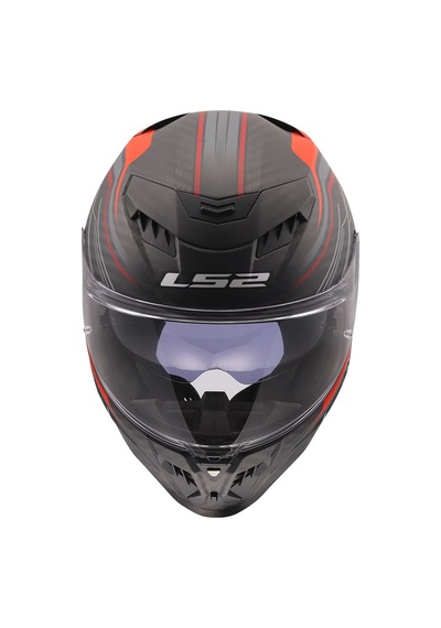 Ls2 Dragon Karbon Subic Kapalı Kask Kırmızı