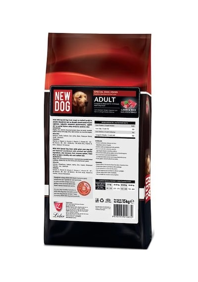 New Dog Kuzu Etli Pirinçli Yetişkin Köpek Maması 15 Kg