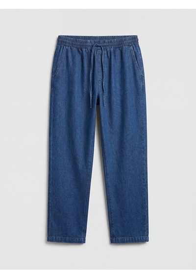 Lcwaıkıkı Classic Mavi Beli Lastikli Mom Fit Kadın Jean Pantolon