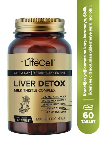 Lifecell Liver  Glutatyon Devedikeni Ve Enginar Takviye Edici Gıda 60 Tablet