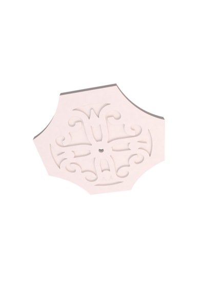 Motifpiyer Lamba Tavan Göbeği-54-model-4gen-iç-egri-56cm-2adet Beyaz