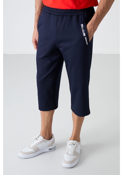 Tommylife Tommy Life İndigo Ön Cep Detaylı Standart Kalıp Klasik Paça Erkek Kapri - 83092 İndigo