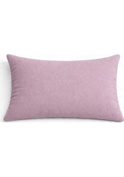 Kadife Dokulu Pudra Renk Kırlent Yastık Kılıfı 2 Adet 50 X 30 Cm
