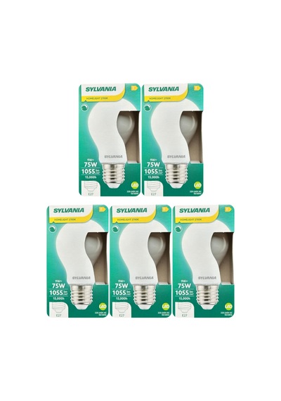 5 Adet Sylvania 9w 75w 2700k Sarı Işık Dim Edilebilir E27 Duylu Kalın Duy Soft Led Ampul
