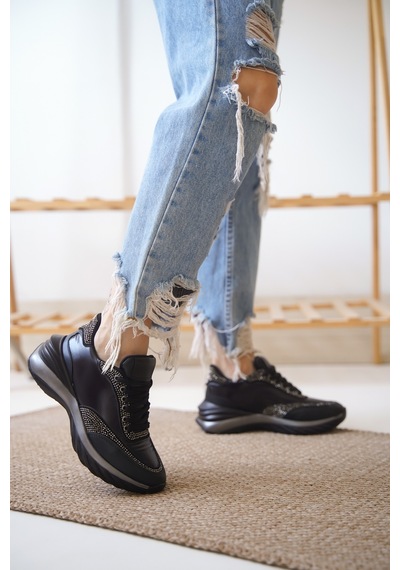 Beatry Taşlı Kaliteli Ortopedik Taban Günlük Sneaker 001