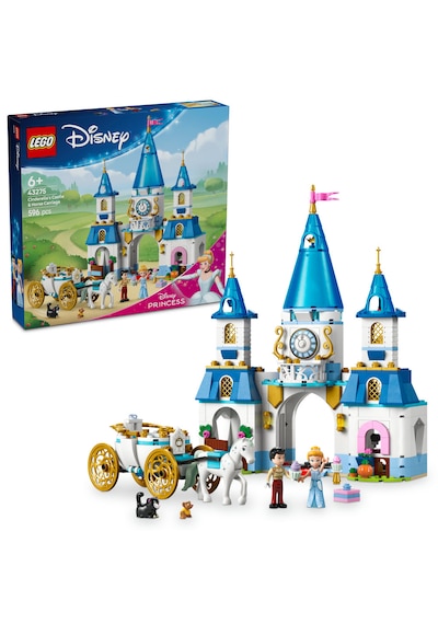 LEGO® ǀ Disney Princess Sindirella’nın Şatosu ve At Arabası 43275 - 6 Yaş ve Üzeri Prenses Seven Çocuklar için Oyuncak Yapım Seti (596P)