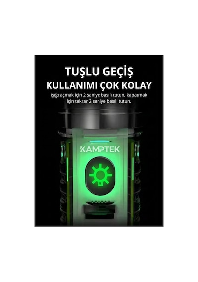Çok Fonksiyonlu Polis Bekçi Kamp Dağcı Profesyonel El Feneri Şarjlı Metal El Feneri Gri
