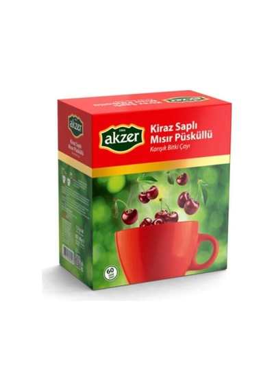 Kiraz Saplı & Mısır Püsküllü Çay 90 G 60'lı Süzen Poşet