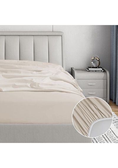Puella %100 Pamuk Lastikli Bebek Çarşaf 70 X 140 Ekru