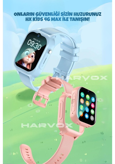 Arvonx HX Kids 4G Max Sim Kartlı Akıllı Çocuk Saati (İthalatçı Garantili)