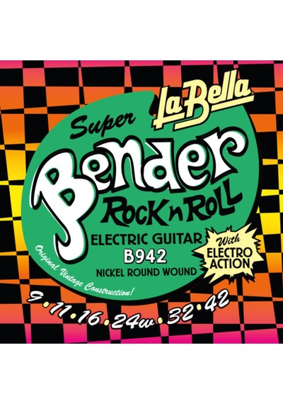 La Bella B942 Elektro Gitar Teli Seti Orta Seviye - 09-42 Extra Light Nikel Kaplama, Kolay Bend