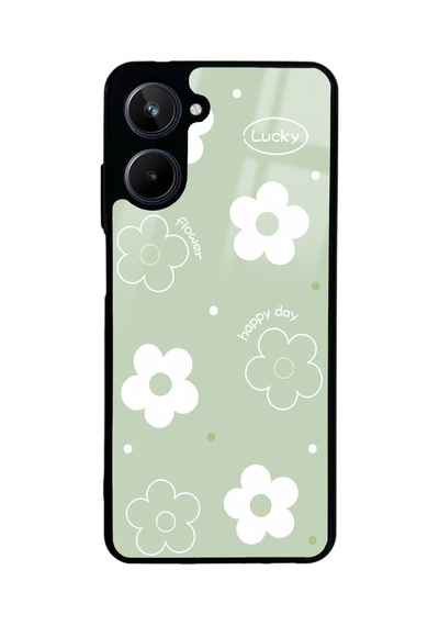 Realme 10 Green Lucky Happy Day Tasarımlı Glossy Telefon Kılıfı Mint