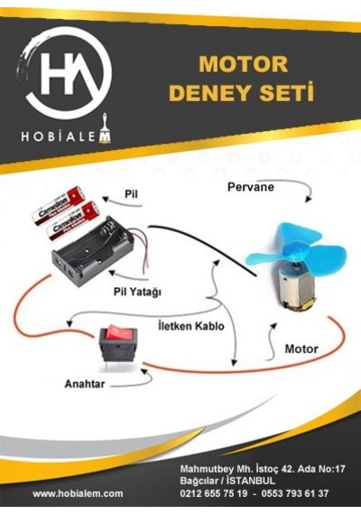 Basit Motor Devresi. Deney Seti. Eğitici Motor Devresi. Iş Eğitim