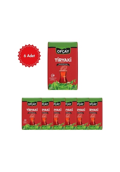 Ofçay Tiryaki Siyah Çay 1 Kg X6 Adet Geleneksel Dem, Yoğun Aroma
