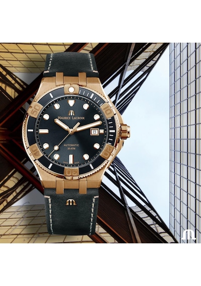 Maurice Lacroix ML-AI6058BRZ0B330-2 Erkek Kol Saati ve Yedek Kordon 43 mm