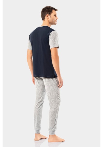 Erdem Lacivert Erkek Yazlık Pijama Takımı 2023-04 Lacivert