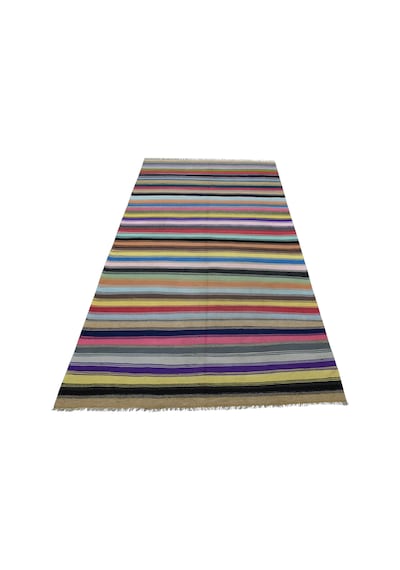Kilim Antik El Dokuma Capcanlı Bukleli Pamuklu Kilimi 0157 - Yeni - Çok Renkli