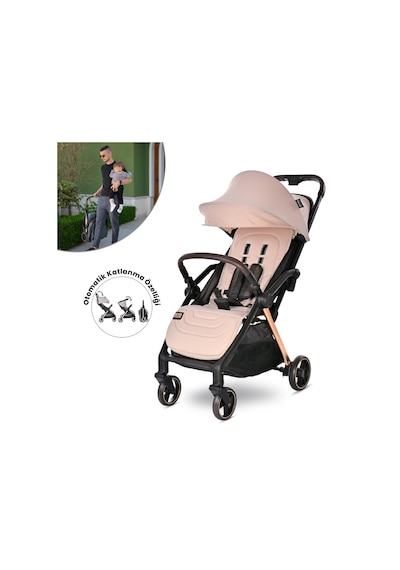 Lorelli Loret Otomatik Katlanan Kabin Boy Bebek Arabası - Beige