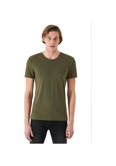 Mavi Bisiklet Yaka T-shirt Haki
