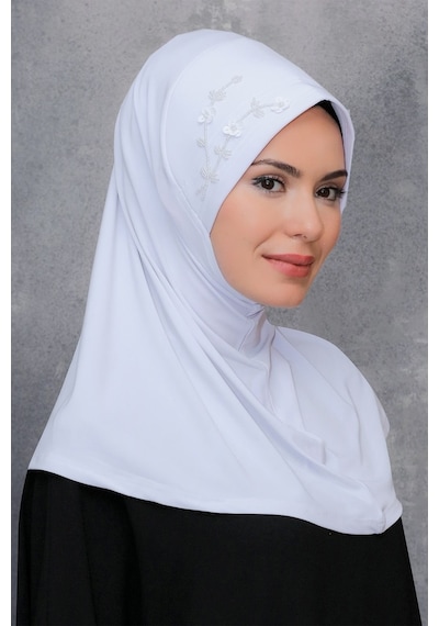 Hürrem Bone Beyaz Pratik Hazır Geçmeli Tesettür Eşarp Sandy Kumaş Elişi Çiçek (545491293) Beyaz Hürrem Bone Beyaz Pratik Hazır Geçmeli Tesettür Eşarp Sandy Kumaş Elişi Çiçek (545491293) Beyaz