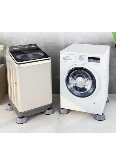 Çamaşır Makinesi Kayma Ve Titreşim Engelleyici - Gürültü Emici Aparatlar 4 Lü Set 5332 Açık Bej