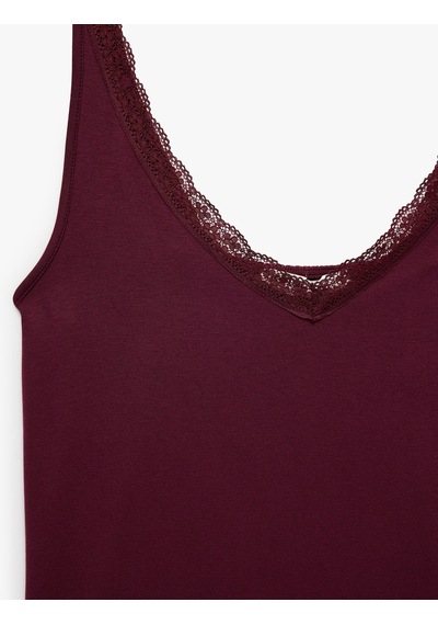 Koton Tanktops Bordo 7wlk90006mk