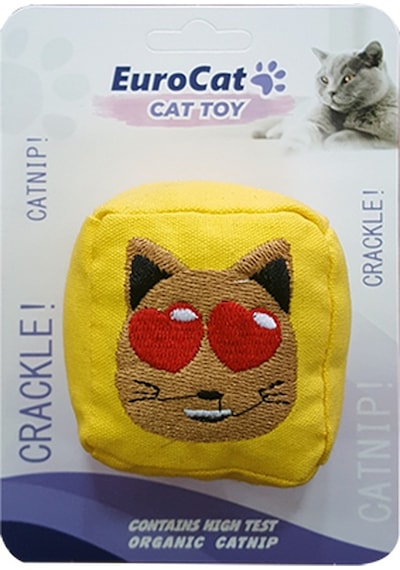 Eurocat - 494 - Kedi Oyuncağı Kedi Suratlı Küp - Ece-umay - 6 Cm Diğer
