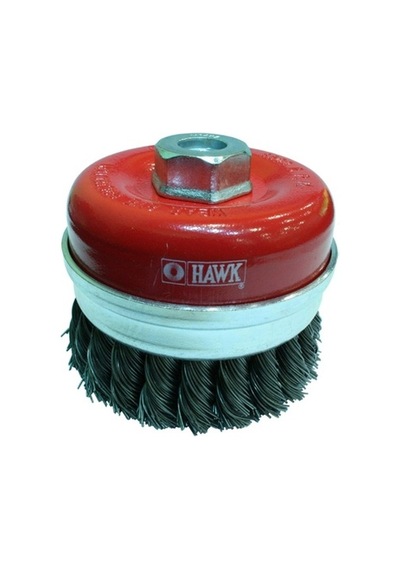 Hawk Ha10125 125mm Gri Burma Telli M14 Vidalı Çanak Fırça