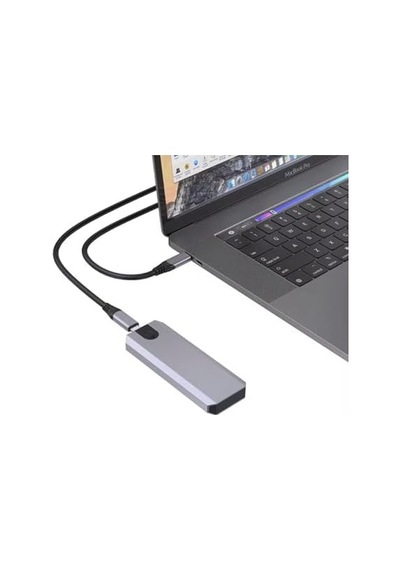M.2 Nvme Usb3.1 Tip-c Gen2 10gbps, Type-c Nvme+ngff Adaptörü, Gri Alüminyum, Taşınabilir Katı Hal Sürücü Kasası, Laptop Ve Macbook İçin