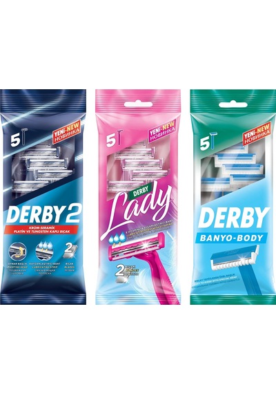Derby Tıraş Bıçağı 3 Lü Aile Paketi