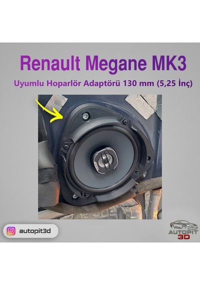 Renault Megane Mk3 Hoparlör Adaptörü 130 Mm 5,25 İnç