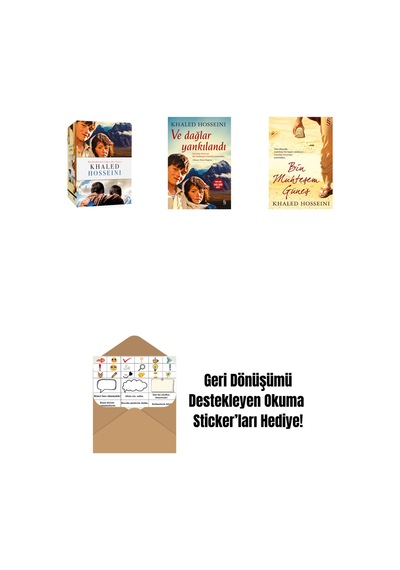Khaled Hosseini - Kutulu Set + Ve Dağlar Yankılandı + Bin Muhteşem Güneş + Okuma Sticker'ları