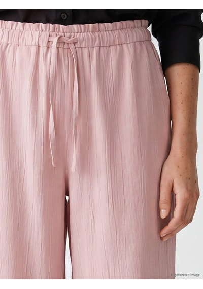 Lcw Modest Pembe Beli Lastikli Dokulu Kadın Pantolon