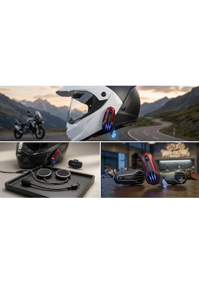 X2 Pro Motosiklet Kask Kulaklık 1adet 2 Binicili İntercom Bluetooth Seti