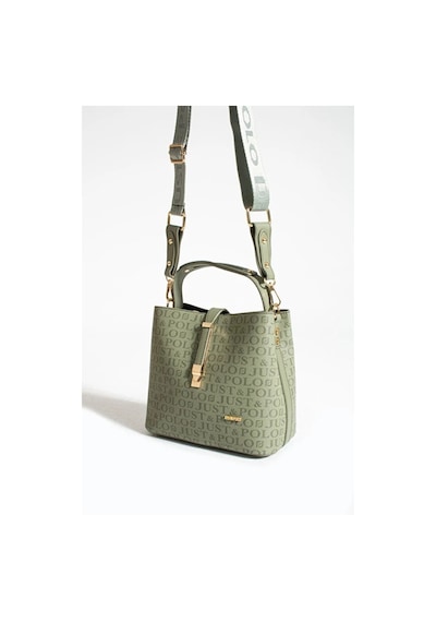 Just Polo Kadın Orijinal 4 Bölmeli Lüks El & Omuz Çantası Shoulder Bag Ebat: 25x25 Cm Yeşil