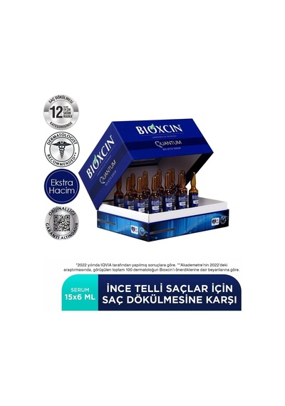 Quantum Bio-activ Serum, Saç Dökülmesine Karşı, 15 X 6 Ml