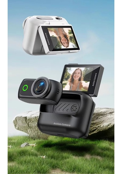Magicool 1080p Dijital Video Kamera 32gb Kart Dijital Vlog Fotoğraf Makinesi Türkçe Mavi
