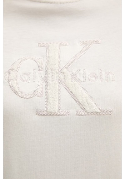 Calvin Klein % 100 Pamuk Regular Fit Logolu T Shirt Lv047g829gyas Bayan T Shirt Lv047g829g Yas Krem