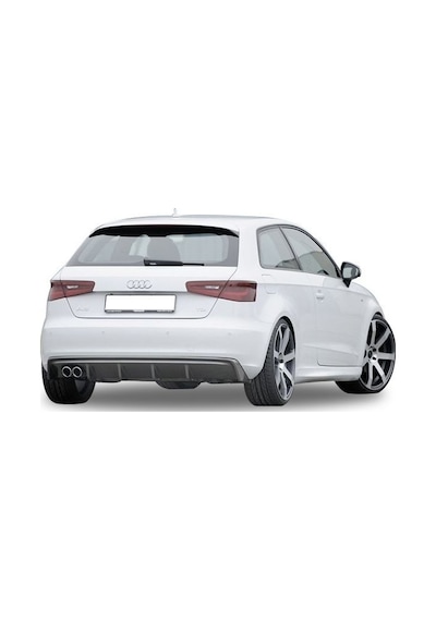 Audi A3 8v 2012 - 2016 Custom Arka Tampon Eki - Difüzör (Plastik)