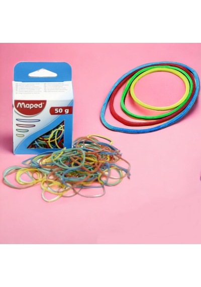 Kauçuk Renkli Ambalaj Lastiği 50 Gr Farklı Boylarda Karışık Rengarenk