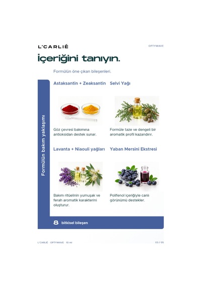 L'carlıe Optywave Göz Çevresi Bakım Roll-on Aydınlatıcı 10 Ml