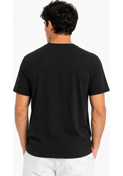 Tommy Life Siyah Erkek Bisiklet Yaka Tshirt 88501