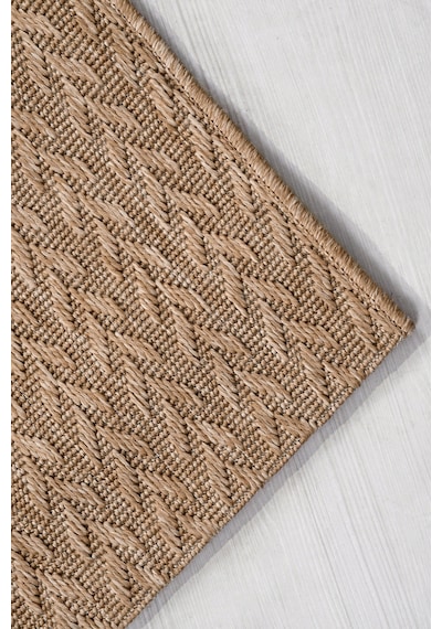 Sierra Halı Jüt Hasır Görünümlü Modern Kilim Ve Yolluk, İnce Bukle Dokuma Bej - Naturel