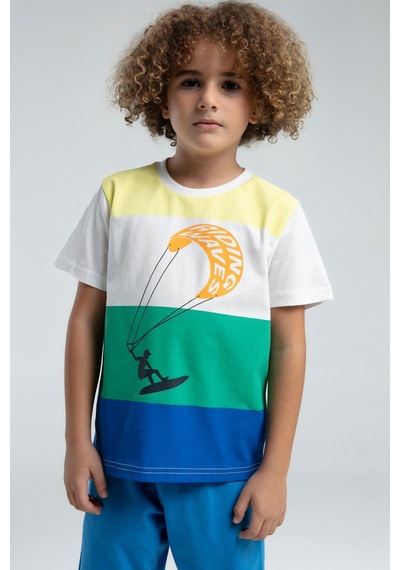 Rolypoly Roly Poly Renkli Erkek Çocuk Kısa Kol Bermuda Şortlu Pijama Takım Yeşil