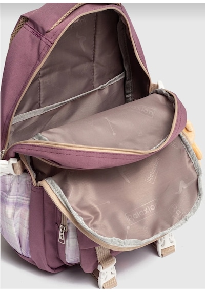 Relaxion 2203-1395 Kore Tarzı Unisex Çocuk Üçlü Set İlkokul Sırt Çantası Pembe
