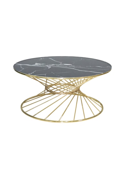 Orta Sehpa Brc RİVOLİ MODELSiyah Mermer Cam Metal Çelik GOLD renk Kaplama Ayak El Yapım Orta Sehpa Brc RİVOLİ MODELSiyah Mermer Cam Metal Çelik GOLD renk Kaplama Ayak El Yapım