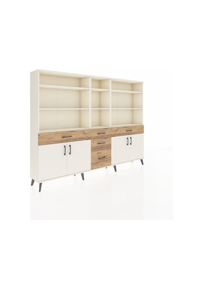 Arges Dolap 11 Raflı 5 Çekmeceli 4 Kapaklı 220x30x163 Aytaşı-aytaşı/çam Aytası/atlas Çam - Aytası