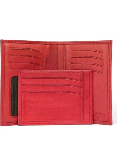 Gön Valon Kırmızı Soft Deri Erkek Cüzdan 12 Valon 001